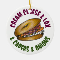 NYC Jewish Deli Nova Bagel Lox Capers Cream Cheese