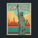 NYC - Lady Liberty Postcard<br><div class="desc">Anderson Design Group is an award-winning illustration and design firm in Nashville,  Tennessee. Founder Joel Anderson directs a team of talented artists to create original poster art that looks like classic vintage advertising prints from the 1920s to the 1960s.</div>