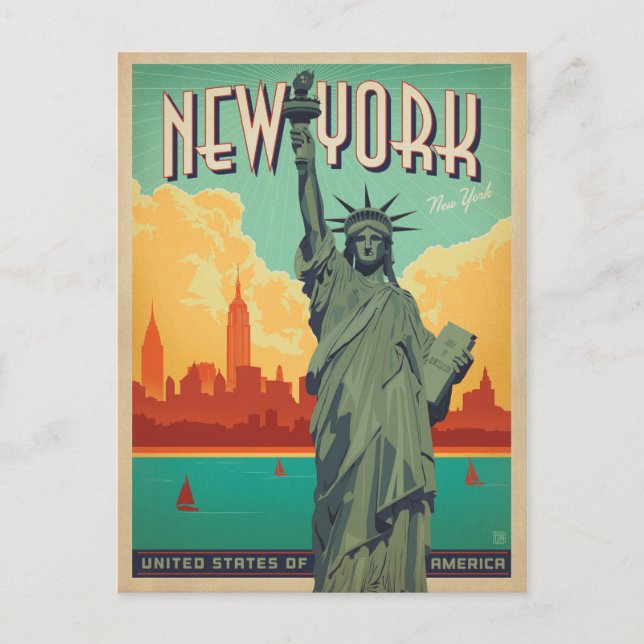 NYC - Lady Liberty Postcard (Front)