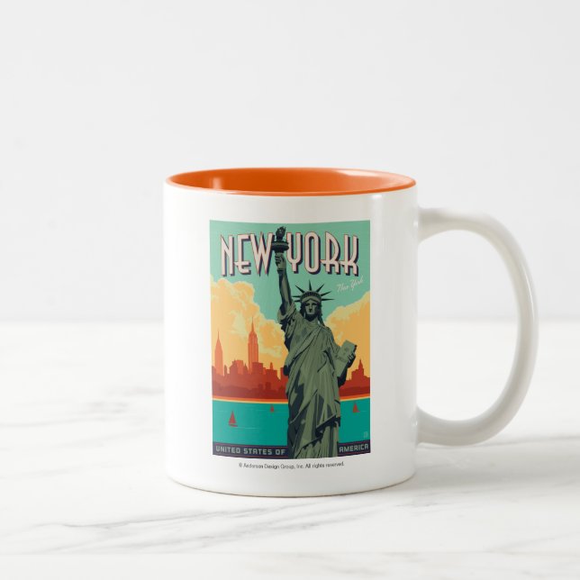 NYC - Lady Liberty Two-Tone Coffee Mug (Right)