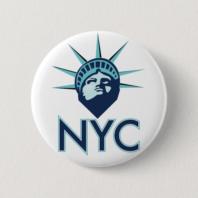 NYC Liberty 6 Cm Round Badge (Front)