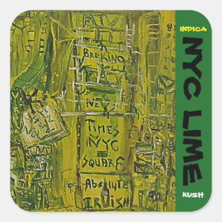 NYC LIME KUSH SQUARE STICKER