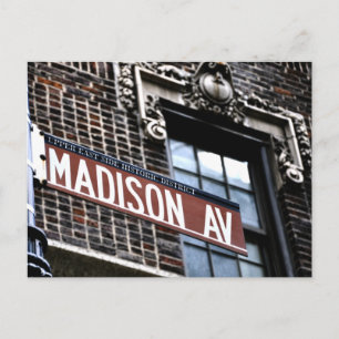 NYC Madison Ave Postcard