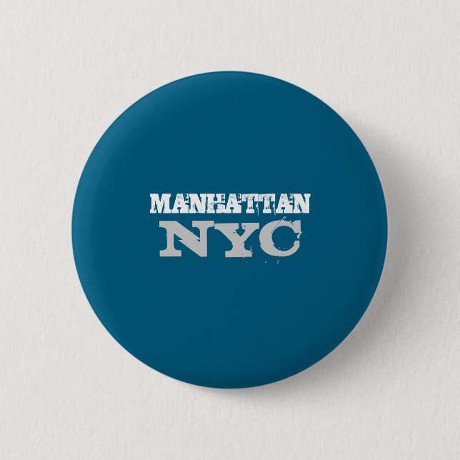 Nyc Manhattan New York City Elegant Black Template 6 Cm Round Badge (Front)