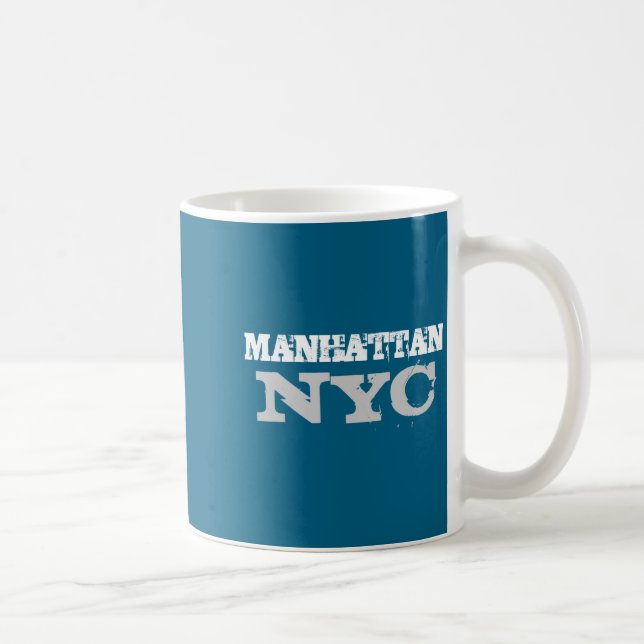 Nyc Manhattan New York City Elegant Black Template Coffee Mug (Right)