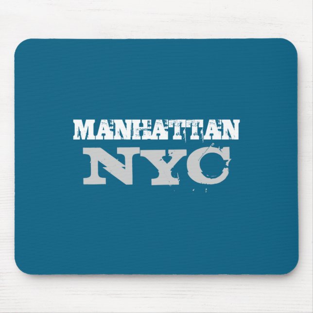 Nyc Manhattan New York City Elegant Black Template Mouse Mat (Front)