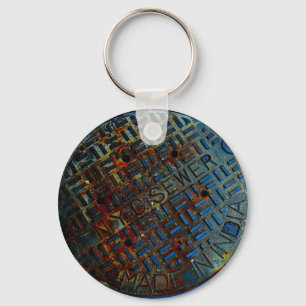 NYC Manhole Cover Key Ring