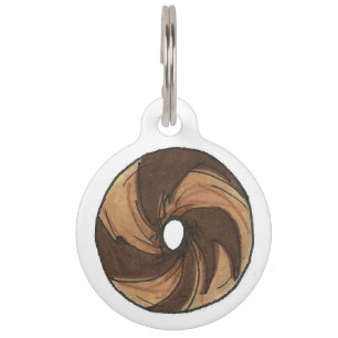 NYC Marble Rye Bagel Breakfast Foodie Pet Dog Tag