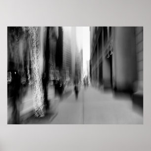 NYC Monochrome Abstract Poster