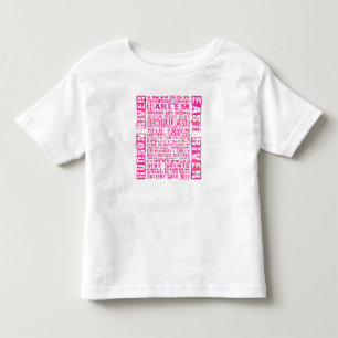 NYC Neighbourhoods Hot Pink Toddler T-Shirt