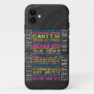 NYC Neighbourhoods Rainbow iPhone 11 Case