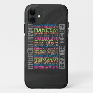 NYC Neighbourhoods Rainbow iPhone 11 Case