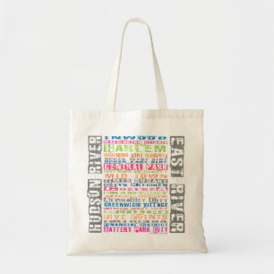 NYC Neighbourhoods Rainbow Tote Bag