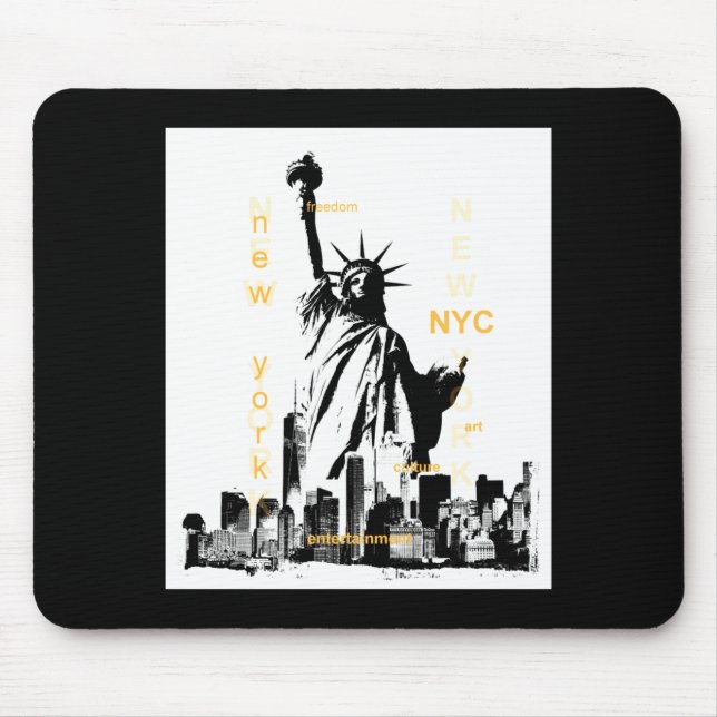 Nyc New York Brooklyn Bridge Liberty Statue Mens _ Mouse Mat (Front)