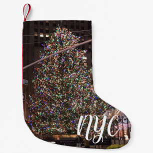 NYC New York Christmas Tree Rockefeller Centre Small Christmas Stocking