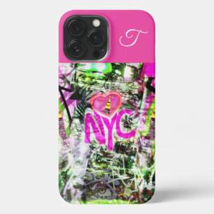 NYC New York City Graffiti pop personalise initial iPhone 13 Pro Max Case