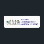 NYC New York City Hanukkah Chanukah Address Labels<br><div class="desc">Features an original pen-and-ink illustration of various New York City landmarks "dressed up" for the holiday season. Perfect for Hanukkah! Matching cards available.</div>