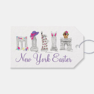 NYC New York City Happy Easter Landmarks Gift Tags
