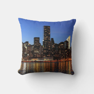 NYC New York City Manhattan Night Cushion
