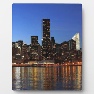 NYC New York City Manhattan Night Plaque