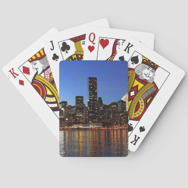 NYC New York City Manhattan Night Playing Cards (Back)