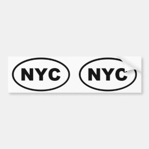NYC New York City oval Bumper Sticker