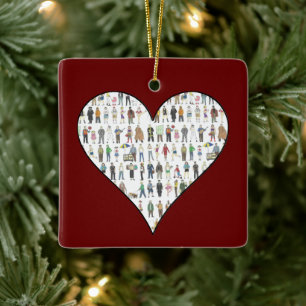 NYC New York City People Citizens Neighbourhoods Ceramic Tree Decoration