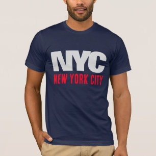 NYC New York City USA Retro Vintage Navy Blue T-Shirt
