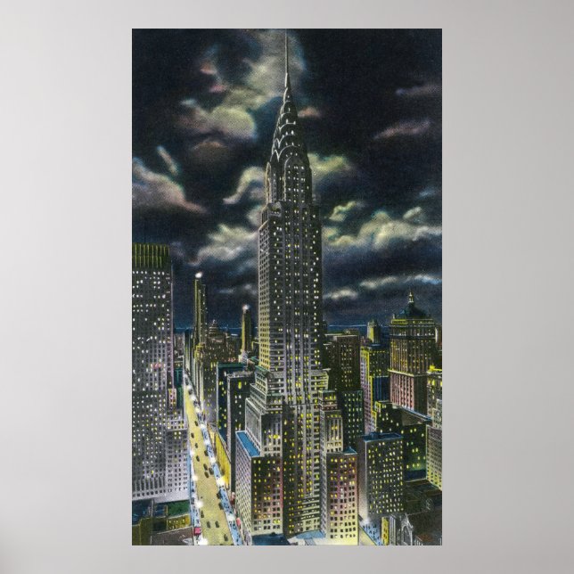 NYC, New YorkChrysler Building at Night # 1 Poster (Front)