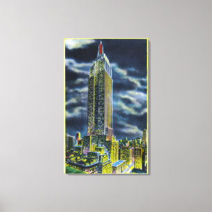 NYC, New YorkEmpire State Building at Night Canvas Print