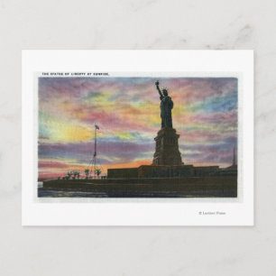 NYC, New YorkSunrise View of Statue of Liberty Postcard