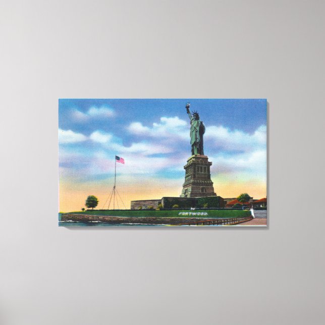 NYC, New YorkView of the Statue of Liberty Canvas Print (Front)