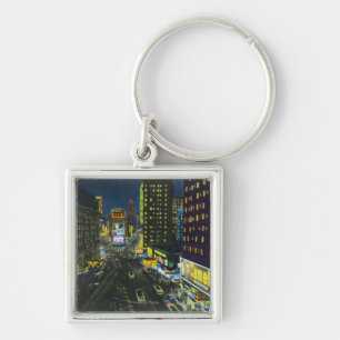 NYC, New YorkView of Times Square at Night # 1 Key Ring