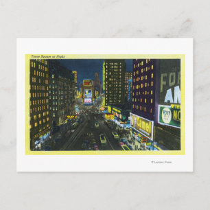 NYC, New YorkView of Times Square at Night # 1 Postcard