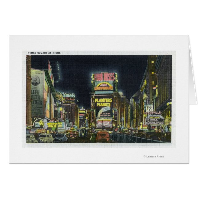 NYC, New YorkView of Times Square at Night # 2 (Front Horizontal)
