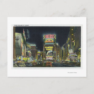 NYC, New YorkView of Times Square at Night # 2 Postcard