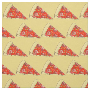 NYC Pepperoni Cheese Pizza Piece Slice Pizzeria Fabric