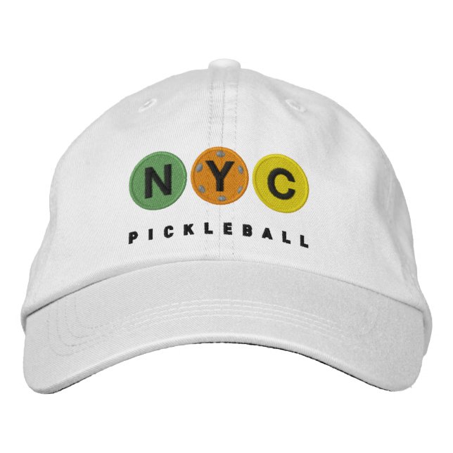 NYC Pickleball EMBROIDERED cap v2 (Front)