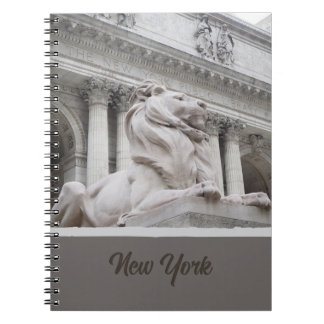 NYC Public Library Lion Spiral Photo Notebook