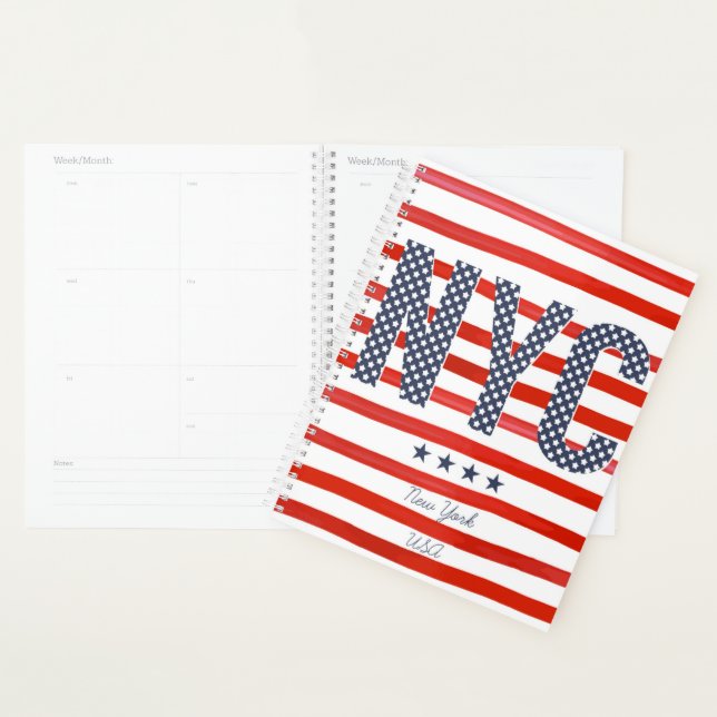 NYC | Red, White & Blue Design Planner (Display)
