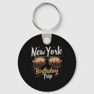 Nyc Skyline Birthday New York Trip Celebration Des Key Ring