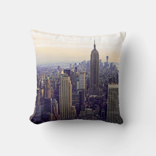 NYC skyline Empire State Bldg, WTC 4 Cushion