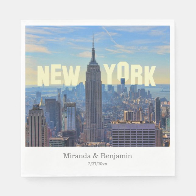 NYC Skyline ESB World Trade 2C L Napkin (Front)