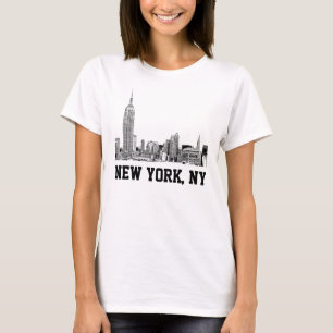 NYC Skyline Etched 01 T-Shirt