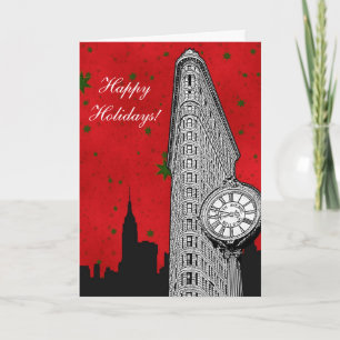 NYC Skyline Etched Flatiron 2 Christmas Holiday