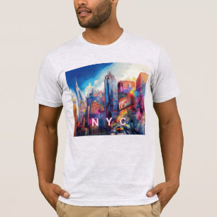 NYC Skyline Graffiti Art  T-Shirt