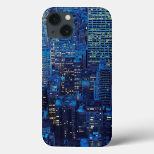 NYC Skyline, high angle view at dusk iPhone 13 Case