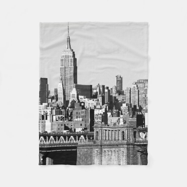 NYC Skyline II Fleece Blanket (Front)