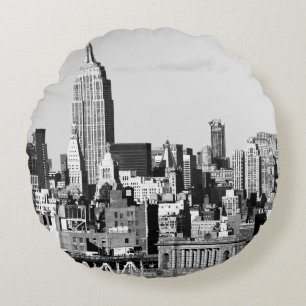 NYC Skyline II Round Cushion
