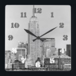NYC Skyline IV Square Wall Clock<br><div class="desc">Travel</div>